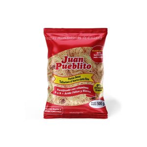 FIDEOS JUAN PUEBLITO AL HUEVO X 500 GR