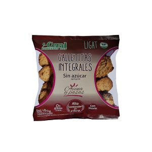 GALLETITAS INTEGRALES PASAS Y AVENA CERAL X 190 GR